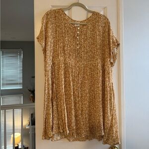 Mustard Floral Dress